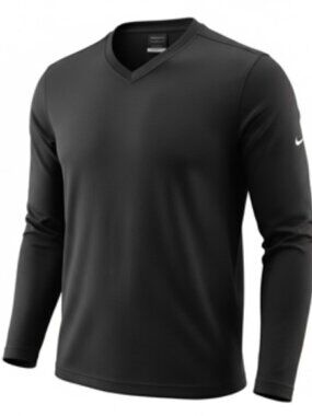 Nike Golf Therma-Fit Black Pullover V Neck Sweatshirt Size L
